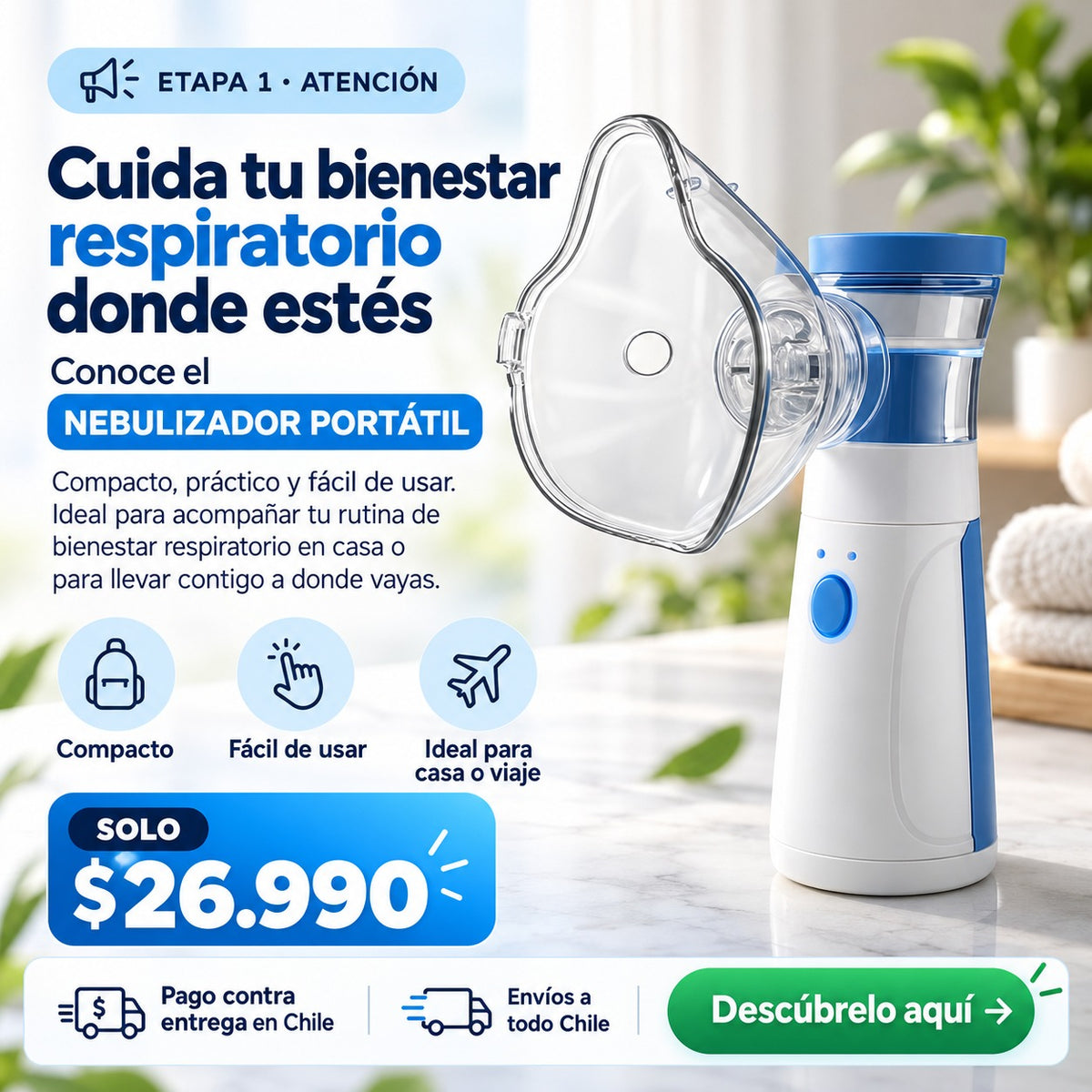 Nebulizador Portátil Niños y Adultos